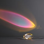 Table Lamp Eye-Shaped Projection Crystal Glass Adjustable LEDs