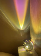 Table Lamp Eye-Shaped Projection Crystal Glass Adjustable LEDs