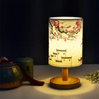 Table Lamp Fabric Shade Touch Switch & LED Included
