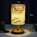 Table Lamp Fabric Shade Touch Switch & LED Included