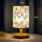 Table Lamp Fabric Shade Touch Switch & LED Included
