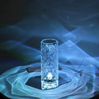 Table Lamp Faceted Acrylic Rechargeable Touch Control