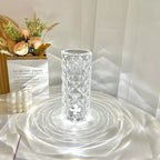 Table Lamp Faceted Acrylic Rechargeable Touch Control