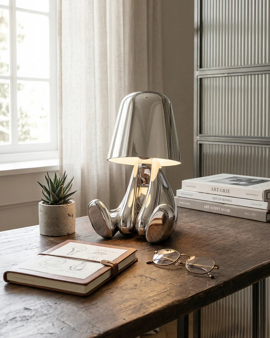 Table Lamp Figurative Touch Dimmable LED & Rechargeable