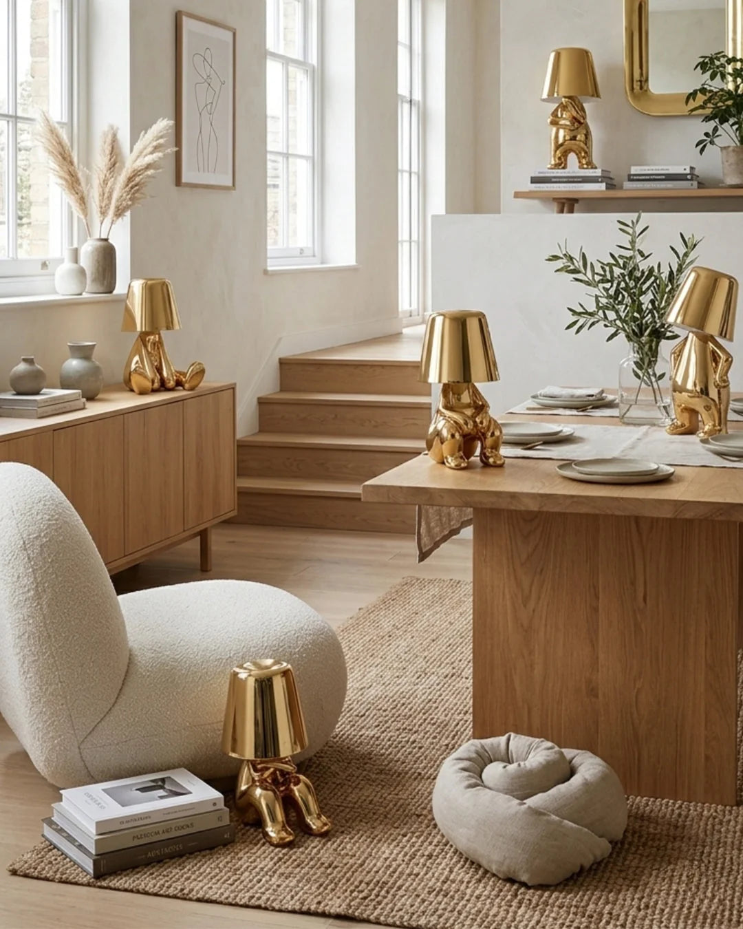 Table Lamp Figurative Touch Dimmable LED & Rechargeable