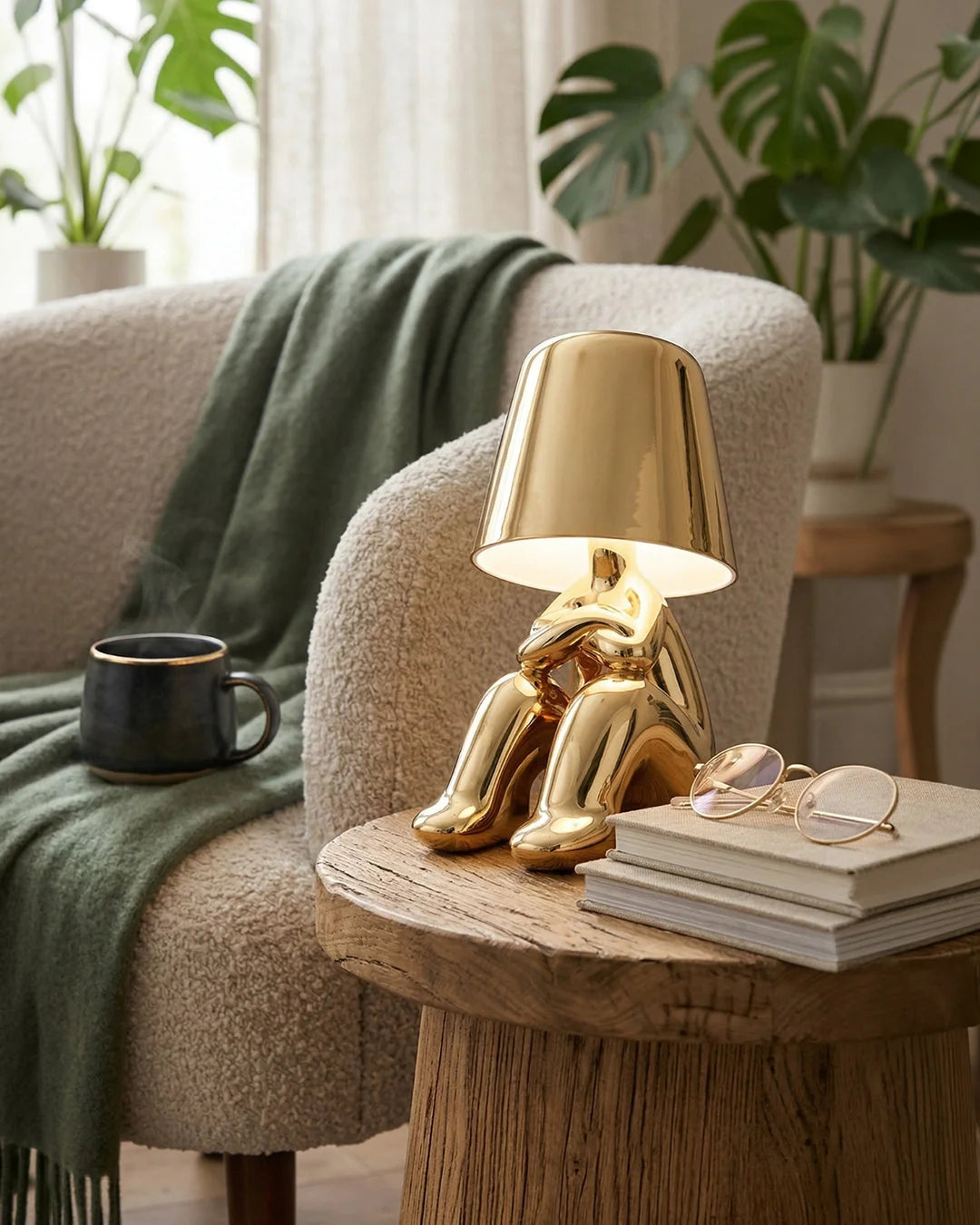 Table Lamp Figurative Touch Dimmable LED & Rechargeable