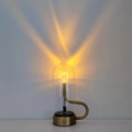 Table Lamp Glass Dome Gold Finish Warm Glow