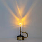 Table Lamp Glass Dome Gold Finish Warm Glow