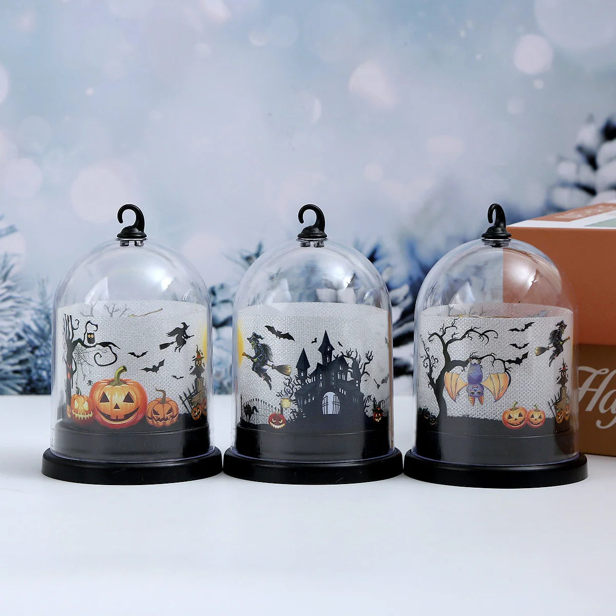 Table Lamp Halloween Soft LED Glass Dome