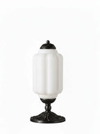 Table Lamp Hand-Blown Glass Shade Brass Or Matte Black