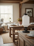 Table Lamp Hand-Blown Glass Shade Brass Or Matte Black