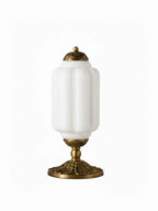 Table Lamp Hand-Blown Glass Shade Brass Or Matte Black