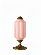 Table Lamp Hand-Blown Glass Shade Brass Or Matte Black