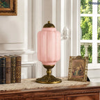 Table Lamp Hand-Blown Glass Shade Brass Or Matte Black