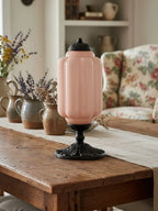 Table Lamp Hand-Blown Glass Shade Brass Or Matte Black