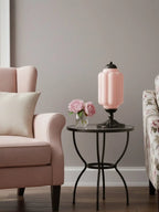 Table Lamp Hand-Blown Glass Shade Brass Or Matte Black