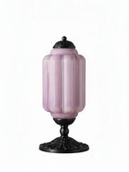 Table Lamp Hand-Blown Glass Shade Brass Or Matte Black