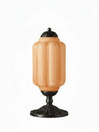 Table Lamp Hand-Blown Glass Shade Brass Or Matte Black