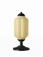 Table Lamp Hand-Blown Glass Shade Brass Or Matte Black
