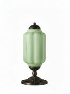 Table Lamp Hand-Blown Glass Shade Brass Or Matte Black
