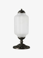 Table Lamp Hand-Blown Glass Shade Brass Or Matte Black