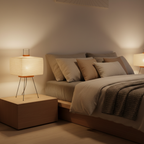 Table Lamp Hand-Folded Washi Shade Dimmer Compatible