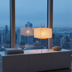 Table Lamp Hand-Folded Washi Shade Dimmer Compatible