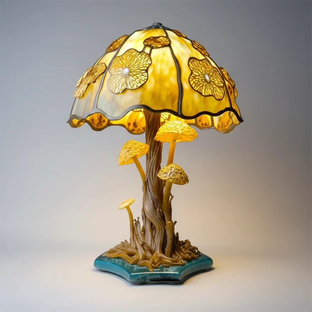 Table Lamp Handcrafted Colorful Glass Warm Ambient Light
