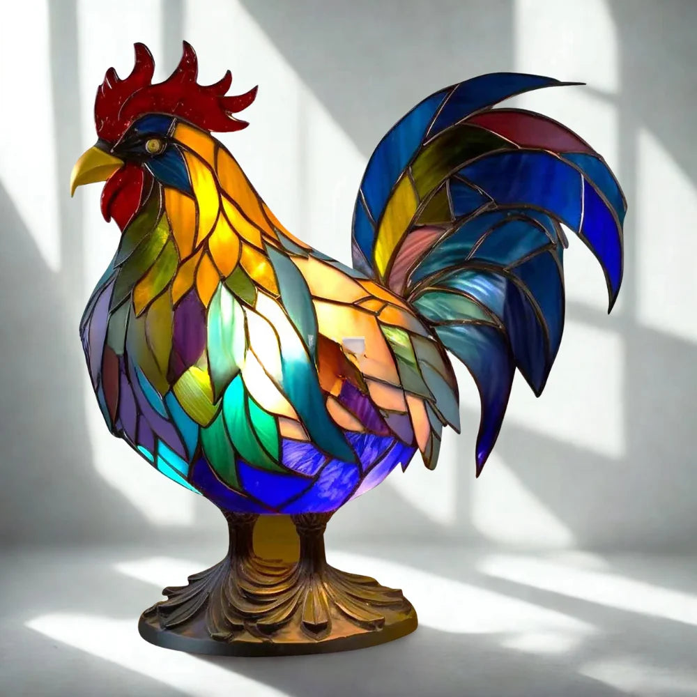 Table Lamp Handcrafted Mosaic Glass Warm Glow