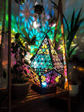 Table Lamp Handmade Diamond Pattern USB LED