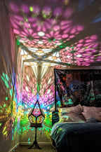 Table Lamp Handmade Diamond Pattern USB LED