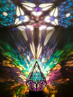 Table Lamp Handmade Diamond Pattern USB LED