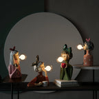 Table Lamp Handmade Resin & Glass USB Powered