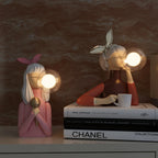 Table Lamp Handmade Resin & Glass USB Powered