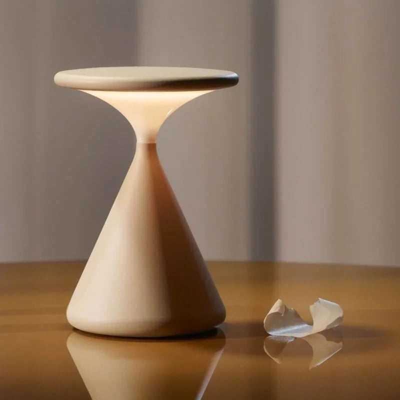 Table Lamp Hourglass Dimmable LED & Rechargeable Battery