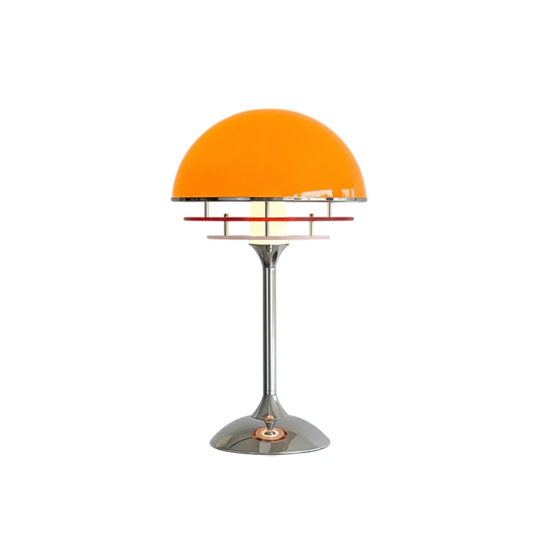 Table Lamp Integrated LED 3000K Glass Dome & Acrylic Discs