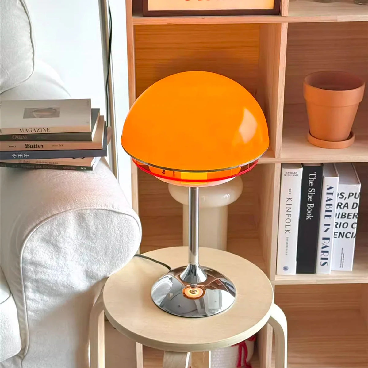 Table Lamp Integrated LED 3000K Glass Dome & Acrylic Discs