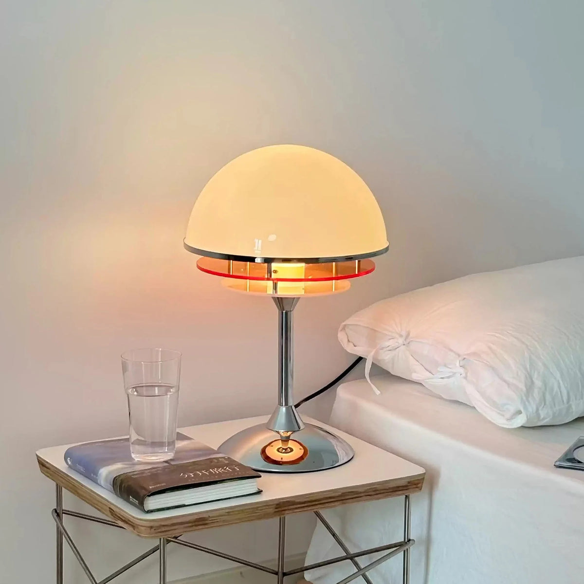 Table Lamp Integrated LED 3000K Glass Dome & Acrylic Discs