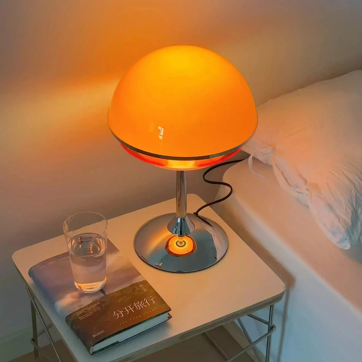 Table Lamp Integrated LED 3000K Glass Dome & Acrylic Discs