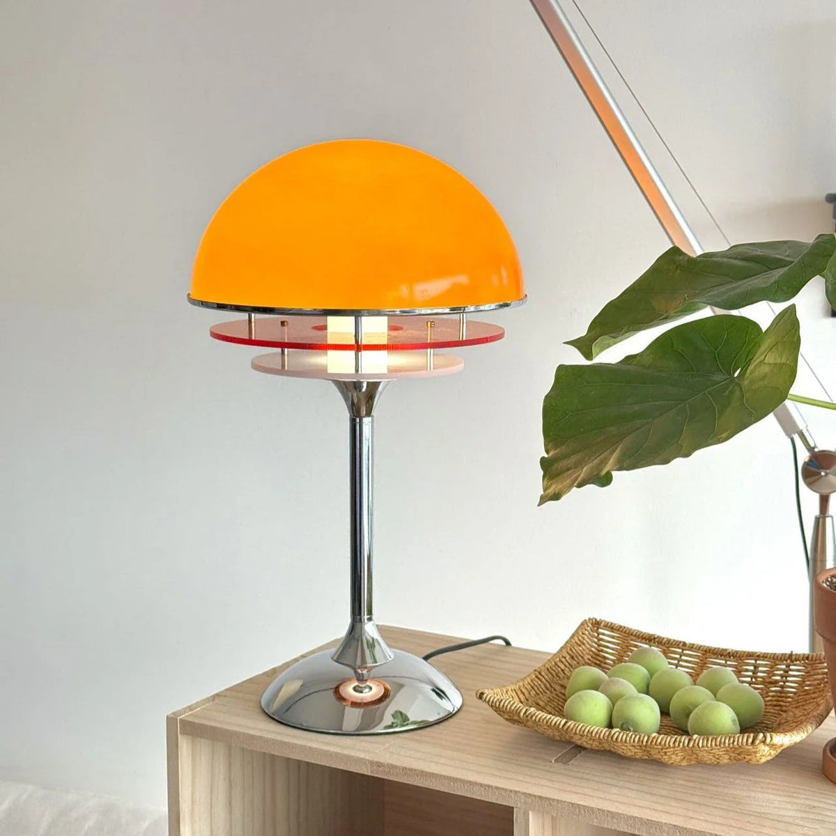 Table Lamp Integrated LED 3000K Glass Dome & Acrylic Discs