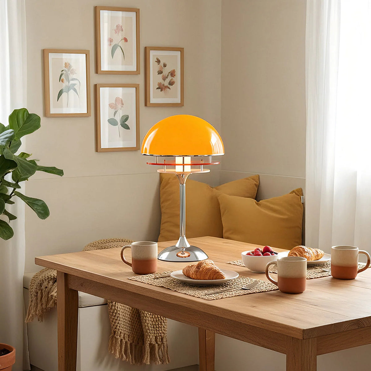 Table Lamp Integrated LED 3000K Glass Dome & Acrylic Discs