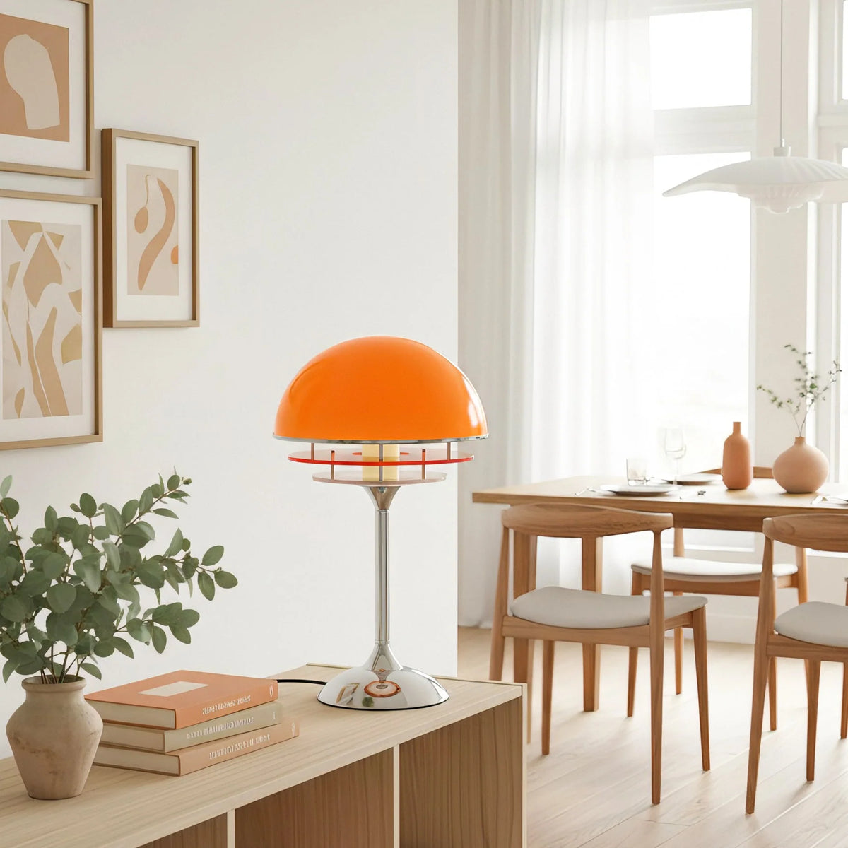 Table Lamp Integrated LED 3000K Glass Dome & Acrylic Discs