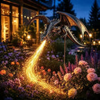 Table Lamp Intricate Dragon Sculpture Warm LED Polyresin