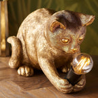 Table Lamp Kitten-Shaped Resin Inline Switch
