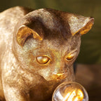 Table Lamp Kitten-Shaped Resin Inline Switch