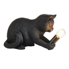 Table Lamp Kitten-Shaped Resin Inline Switch