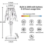 Table Lamp LED Diamond Pattern Acrylic Touch & USB