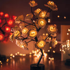 Table Lamp LED Rose Acrylic Shade Warm Glow