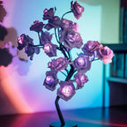 Table Lamp LED Rose Acrylic Shade Warm Glow