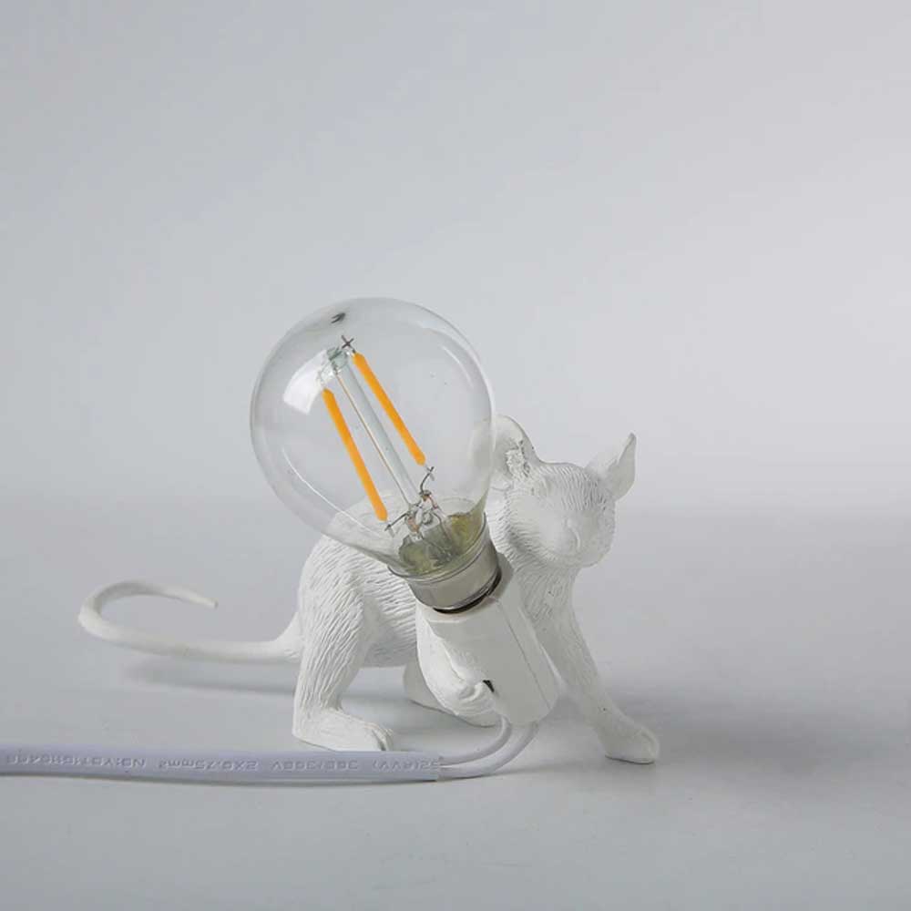 Table Lamp Mouse-Shaped Resin Ambient Lighting